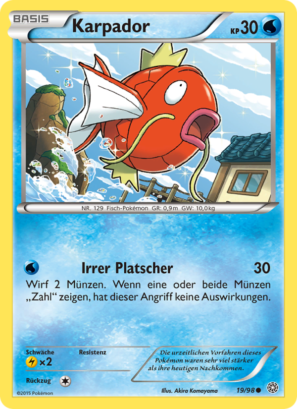 Karpador 19 — Ancient Origins (German Pokémon TCG card)