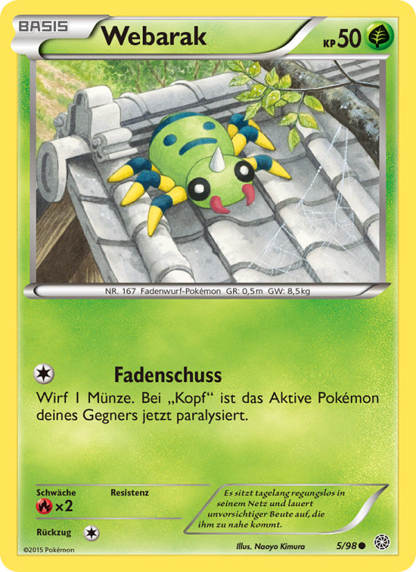 Webarak 5 — Ancient Origins (German Pokémon TCG card)