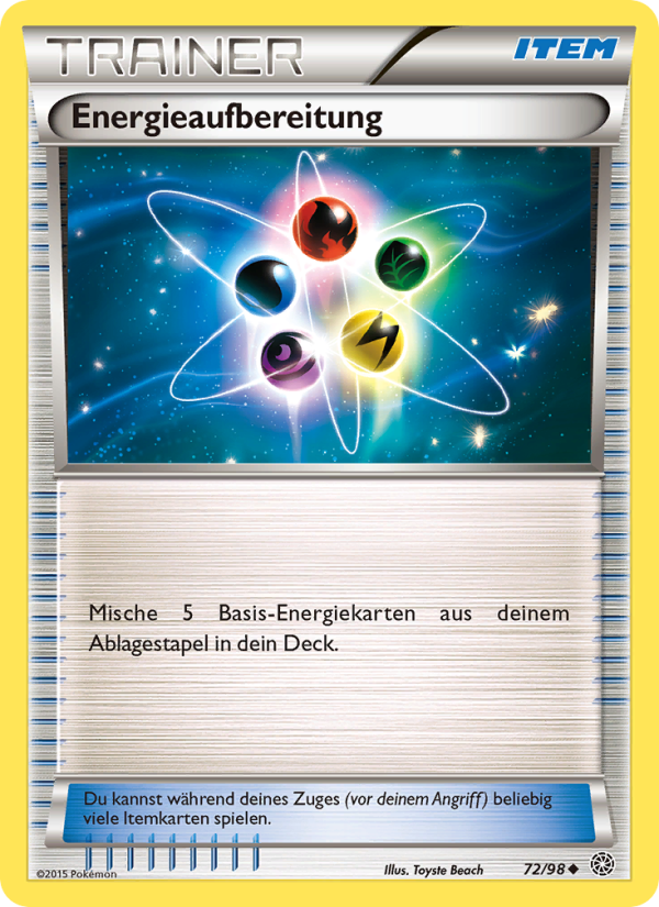 Energieaufbereitung 72 — Ewiger Anfang (German Pokémon TCG card)