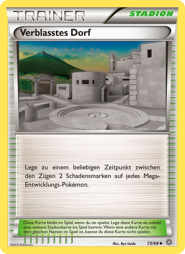 Verblasstes Dorf 73 — Ewiger Anfang (German Pokémon TCG card)