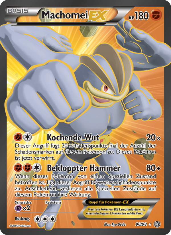 Machomei EX 90 — Ewiger Anfang (German Pokémon TCG card)