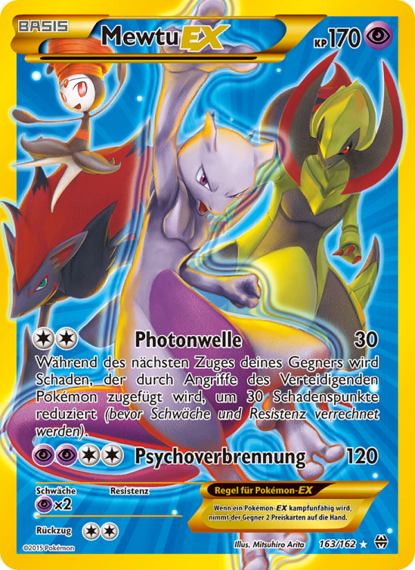 Mewtu EX 163 — TURBOstart (German Pokémon TCG card)