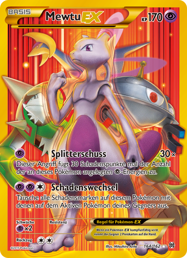 Mewtu EX 164 — TURBOstart (German Pokémon TCG card)