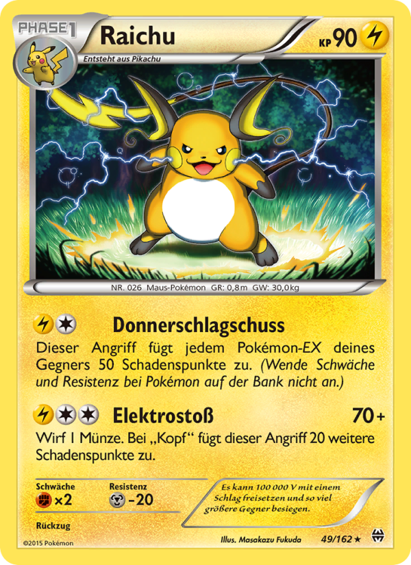 Raichu 49 — BREAKthrough (German Pokémon TCG card)