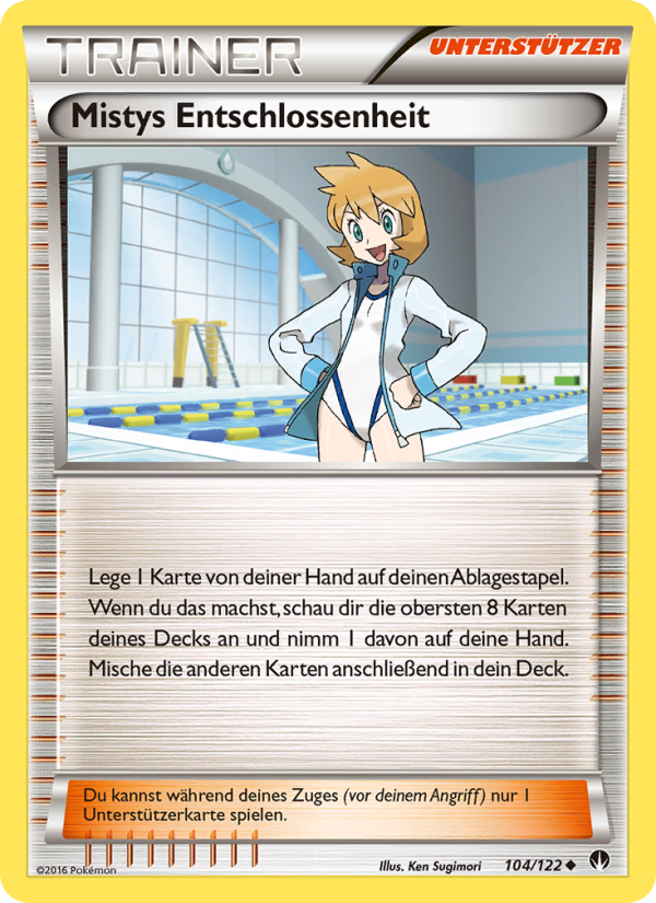 Mistys Entschlossenheit 104 — TURBOfieber (German Pokémon TCG card)