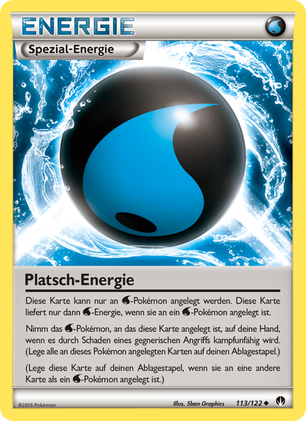 Platsch-Energie 113 — TURBOfieber (German Pokémon TCG card)