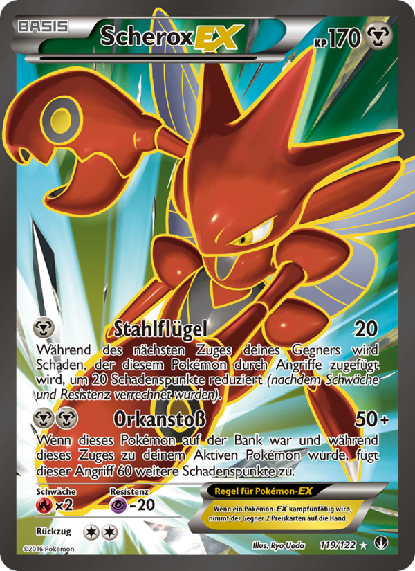 Scherox EX 119 — TURBOfieber (German Pokémon TCG card)