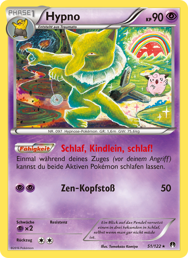 Hypno 51 — BREAKpoint (German Pokémon TCG card)