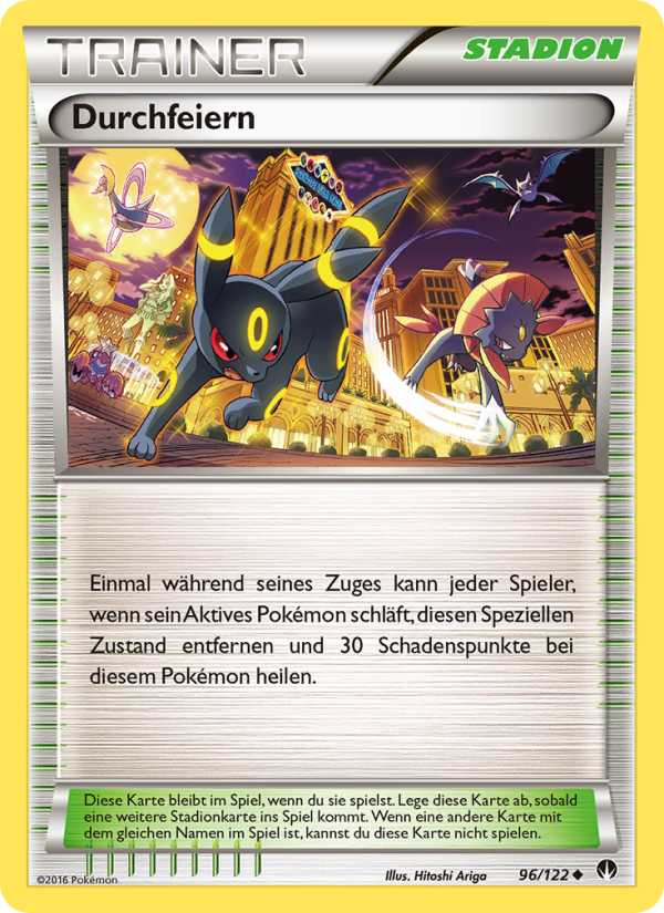 Durchfeiern 96 — TURBOfieber (German Pokémon TCG card)