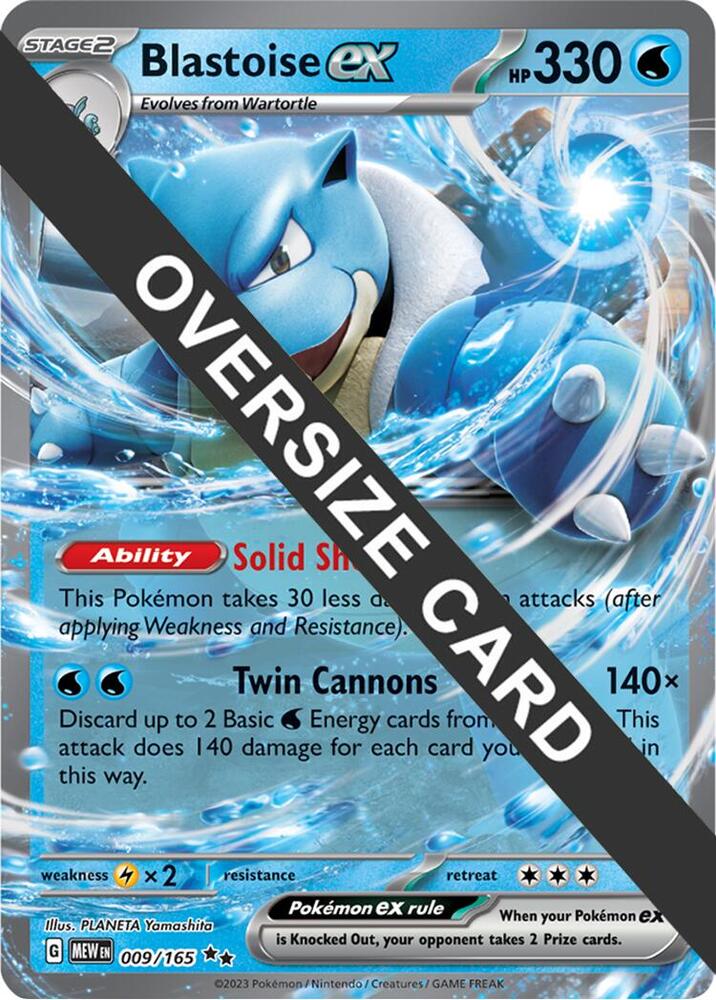 Blastoise ex - 009/165 009-165 — Jumbo Cards (English Pokémon TCG card)