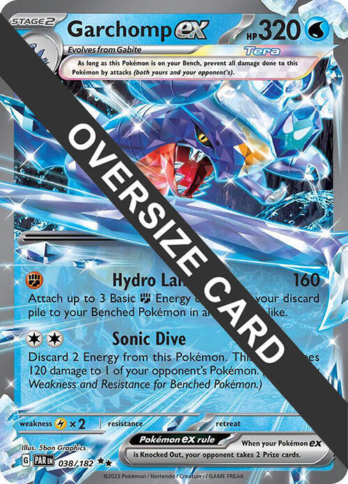 Garchomp ex - 038/182 038-182 — Jumbo Cards (English Pokémon TCG card)