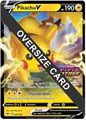 Pikachu V - 043/185 (Vivid Voltage Stamped) 043-185 — Jumbo Cards (English Pokémon TCG card)