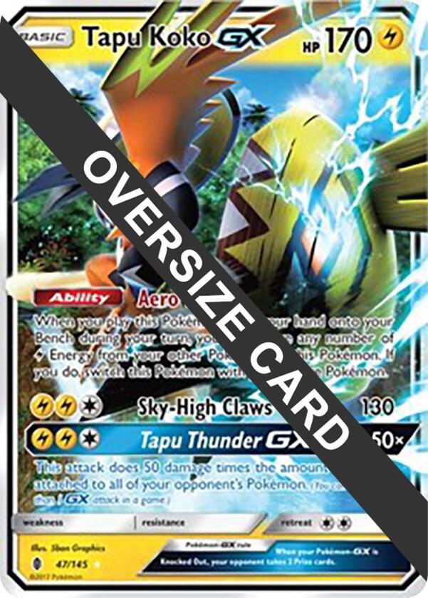 Tapu Koko GX - 47/145 047-145 — Jumbo Cards (English Pokémon TCG card)