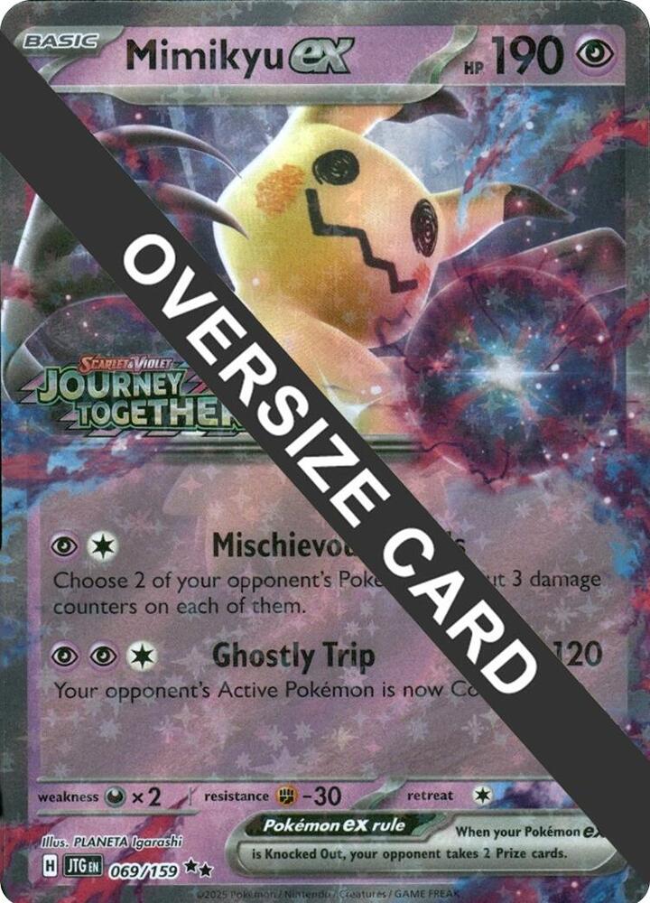 Mimikyu ex (Journey Together Stamped) 069-159 — Jumbo Cards (English Pokémon TCG card)