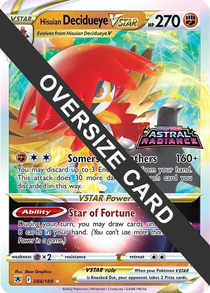 Hisuian Decidueye VSTAR - 084/189 084-189 — Jumbo Cards (English Pokémon TCG card)