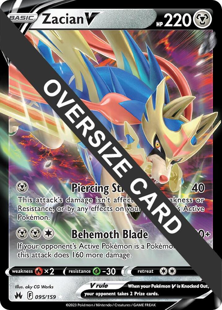 Zacian V - 095/159 095-159 — Jumbo Cards (English Pokémon TCG card)