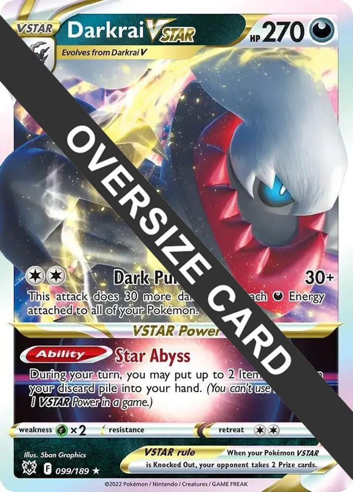 Darkrai VSTAR - 099/189 099-189 — Jumbo Cards (English Pokémon TCG card)