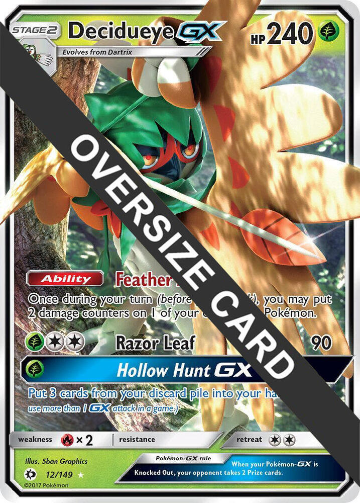 Decidueye GX - 12/149 (Decidueye GX Challenge Box) 12-149 — Jumbo Cards (English Pokémon TCG card)