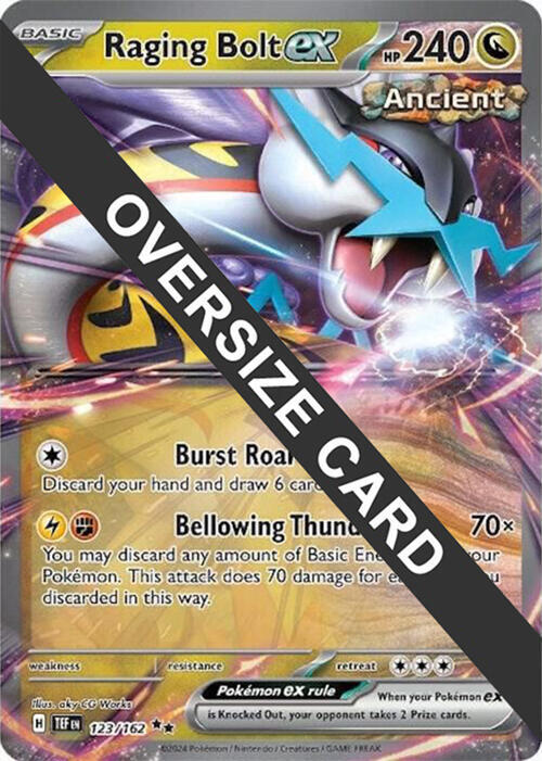 Raging Bolt ex - 123/162 123-162 — Jumbo Cards (English Pokémon TCG card)