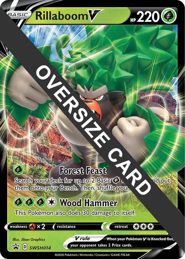 Rillaboom V - SWSH014 SWSH014 — Jumbo Cards (English Pokémon TCG card)