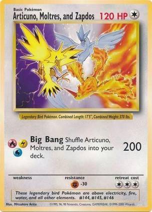 Articuno, Moltres, and Zapdos (Warner Bros. Promo) — Jumbo Cards (English Pokémon TCG card)