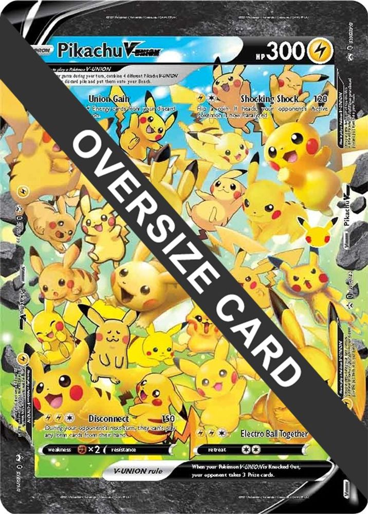 Pikachu V-UNION — Jumbo Cards (English Pokémon TCG card)
