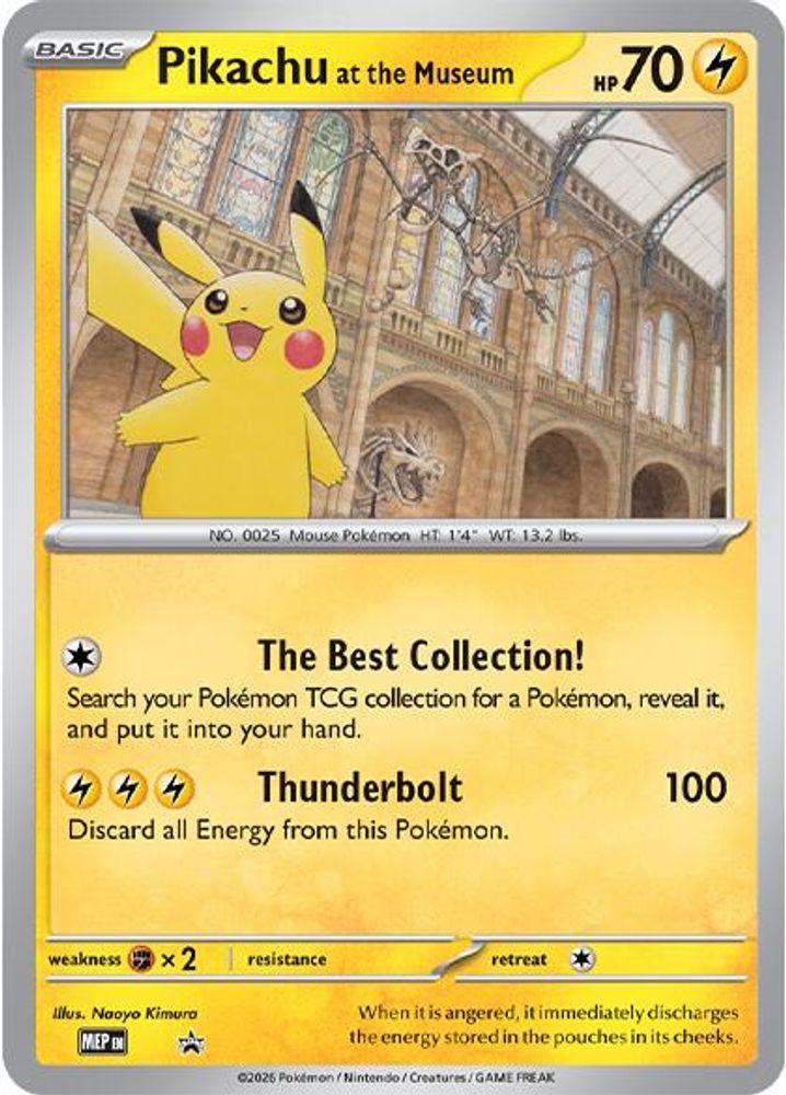 Pikachu at the Museum — Jumbo Cards (English Pokémon TCG card)