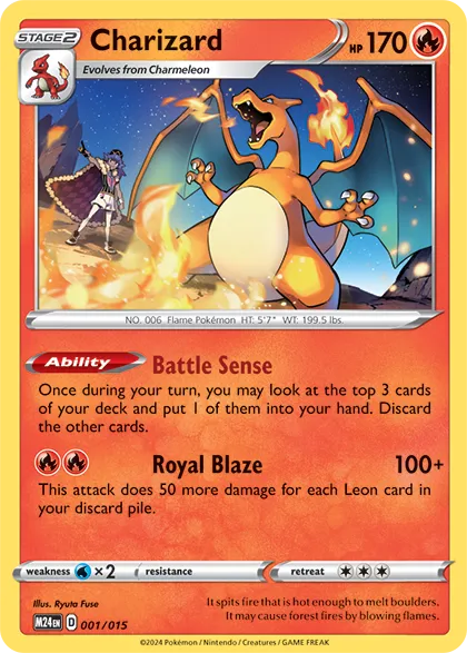 Charizard 001/15 — McDonald's Dragon Discovery 2024 (English Pokémon TCG card)