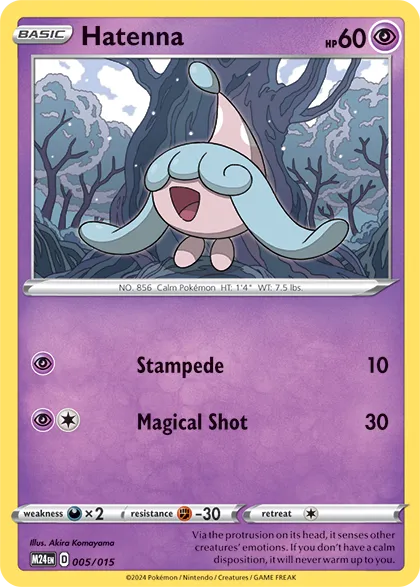 Hatenna 005/15 — McDonald's Dragon Discovery 2024 (English Pokémon TCG card)