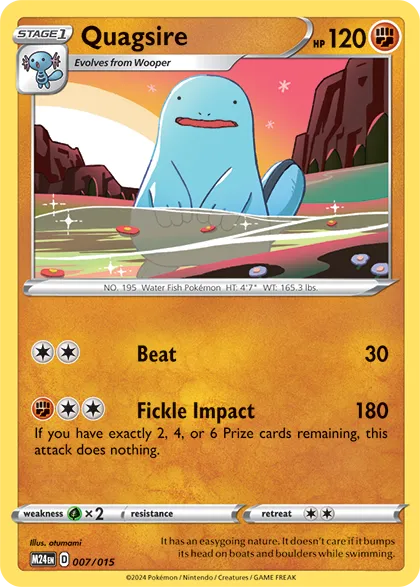 Quagsire 007/15 — McDonald's Dragon Discovery 2024 (English Pokémon TCG card)