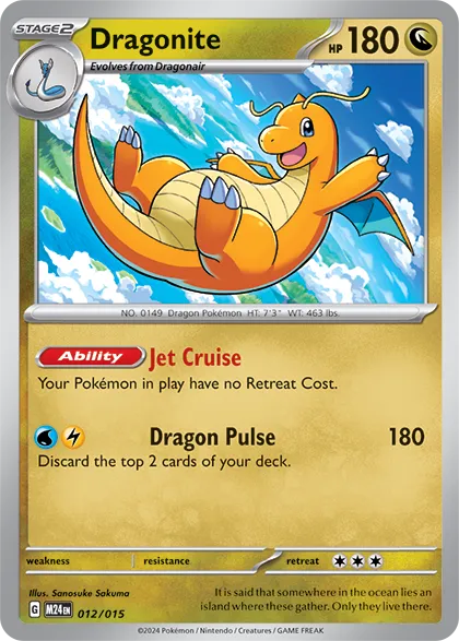 Dragonite 012/15 — McDonald's Dragon Discovery 2024 (English Pokémon TCG card)