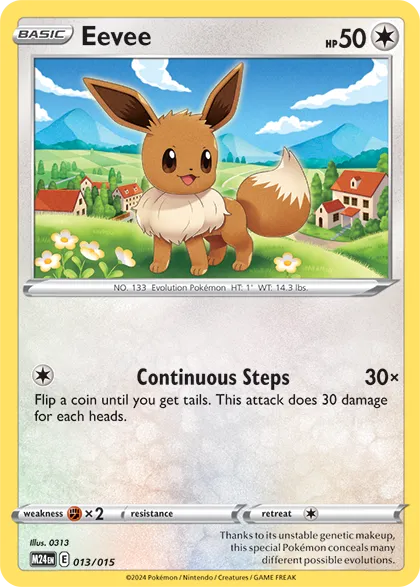 Eevee 013/15 — McDonald's Dragon Discovery 2024 (English Pokémon TCG card)