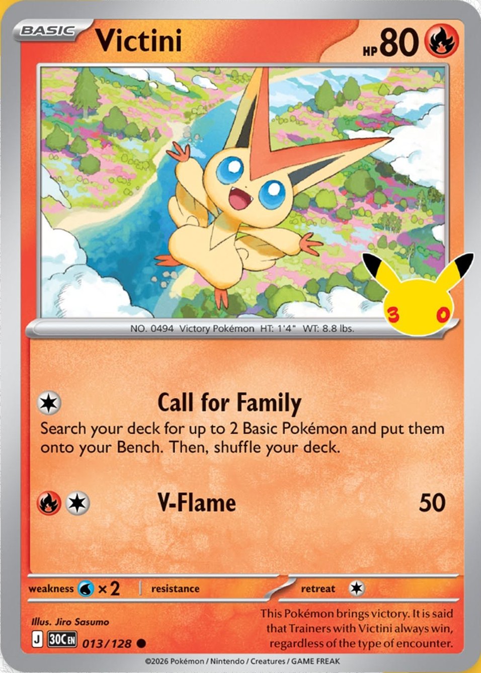 Victini 013 — 30th Celebration (English Pokémon TCG card)