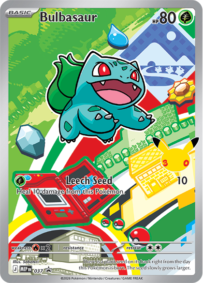 Bulbasaur 037 — First Partner Illustration Collection Series 1 - 2 - 3 (English Pokémon TCG card)