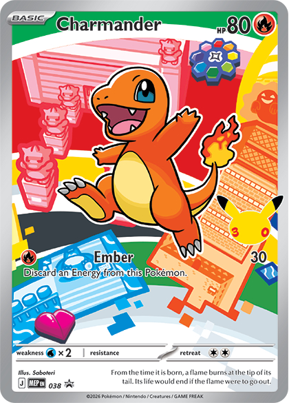 Charmander 038 — First Partner Illustration Collection Series 1 - 2 - 3 (English Pokémon TCG card)