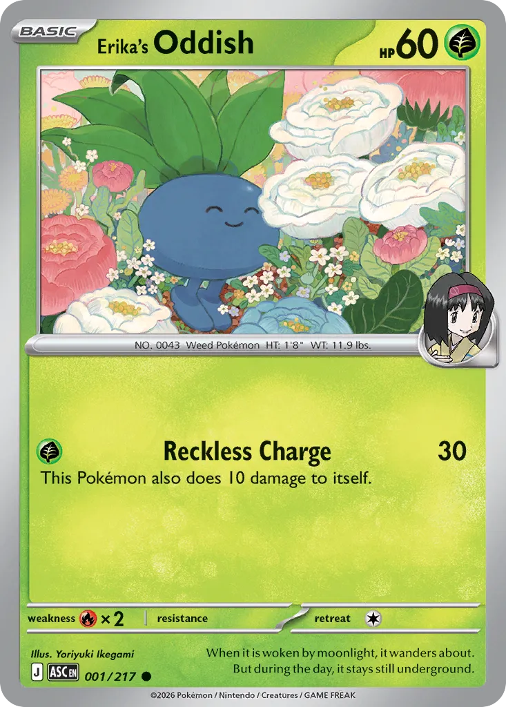 Erika's Oddish 001/217 — Ascended Heroes (English Pokémon TCG card)
