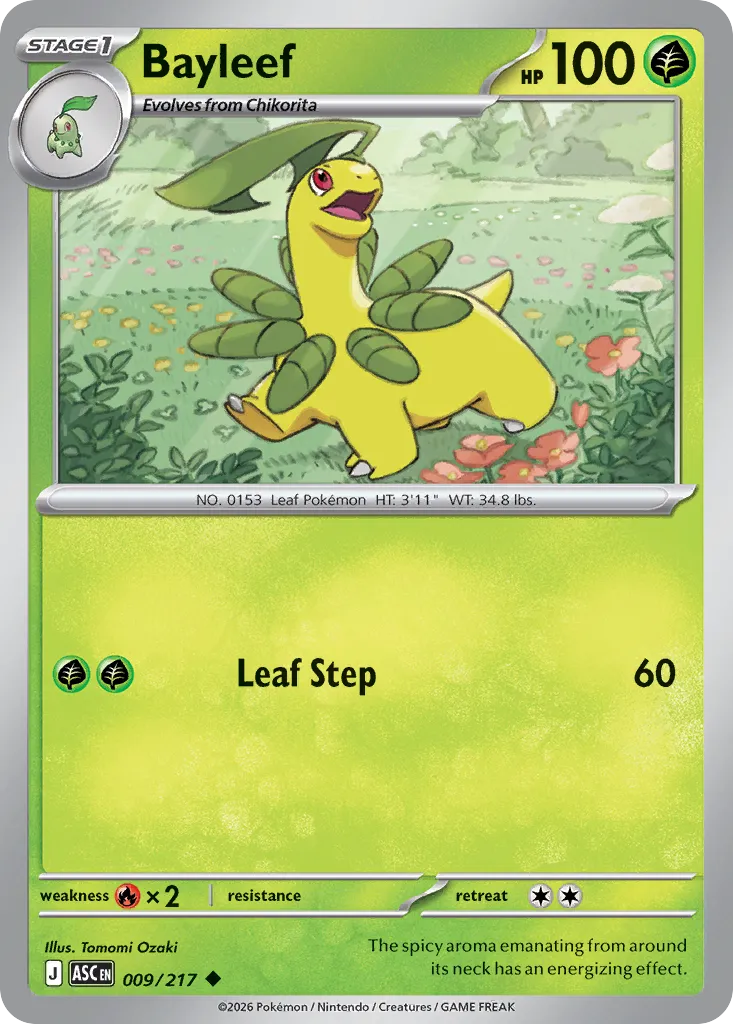 Bayleef 009/217 — Ascended Heroes (English Pokémon TCG card)