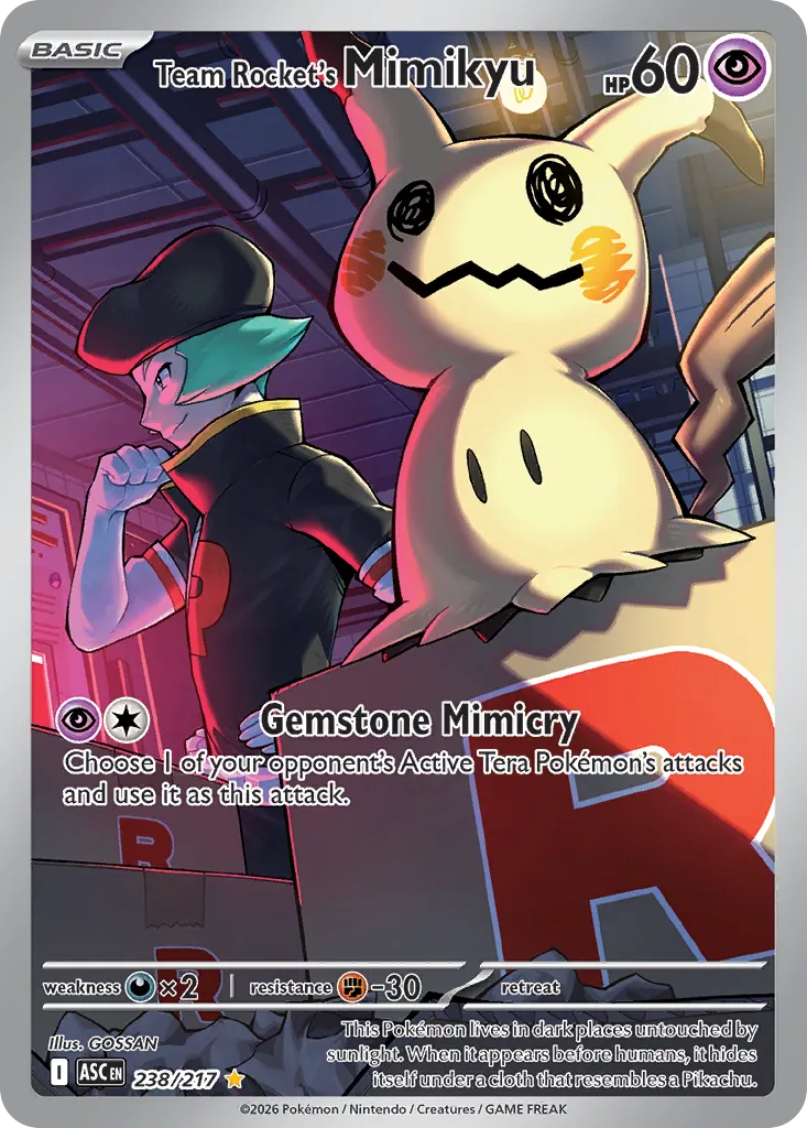 Team Rocket's Mimikyu 238/217 — Ascended Heroes (English Pokémon TCG card)