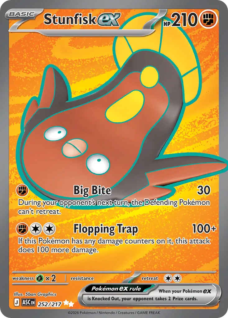 Stunfisk ex 252/217 — Ascended Heroes (English Pokémon TCG card)