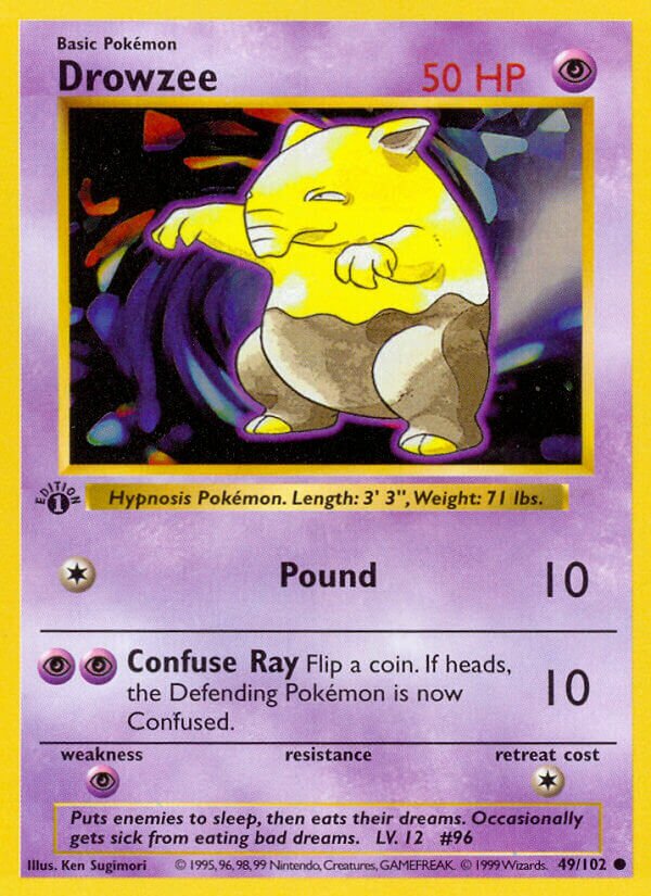 Drowzee 049 — Base Set (Shadowless) (English Pokémon TCG card)