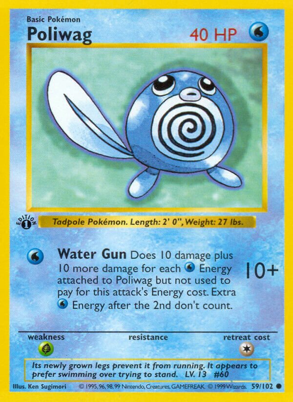 Poliwag 059 — Base Set (Shadowless) (English Pokémon TCG card)