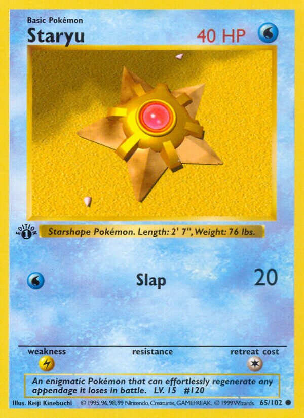 Staryu 065 — Base Set (Shadowless) (English Pokémon TCG card)