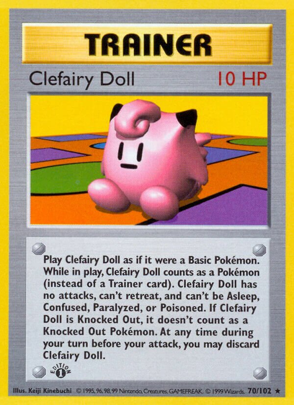 Clefairy Doll 070 — Base Set (Shadowless) (English Pokémon TCG card)