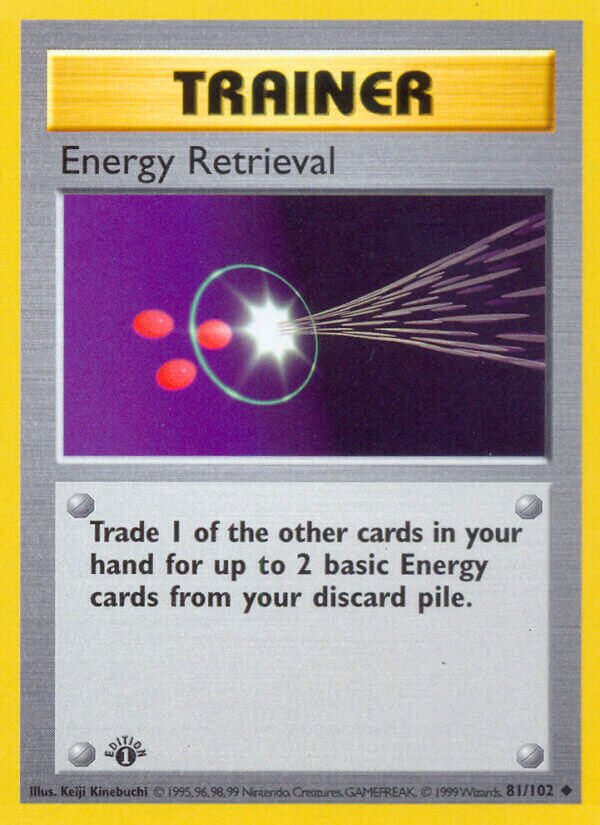 Energy Retrieval 081 — Base Set (Shadowless) (English Pokémon TCG card)