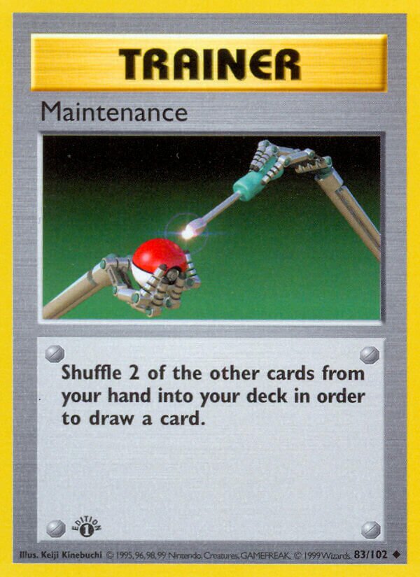 Maintenance 083 — Base Set (Shadowless) (English Pokémon TCG card)