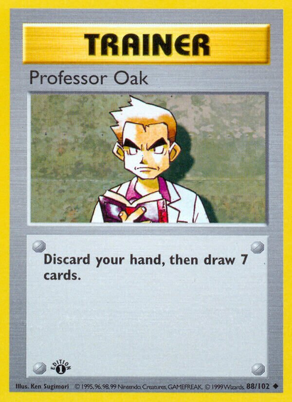 Professor Oak 088 — Base Set (Shadowless) (English Pokémon TCG card)