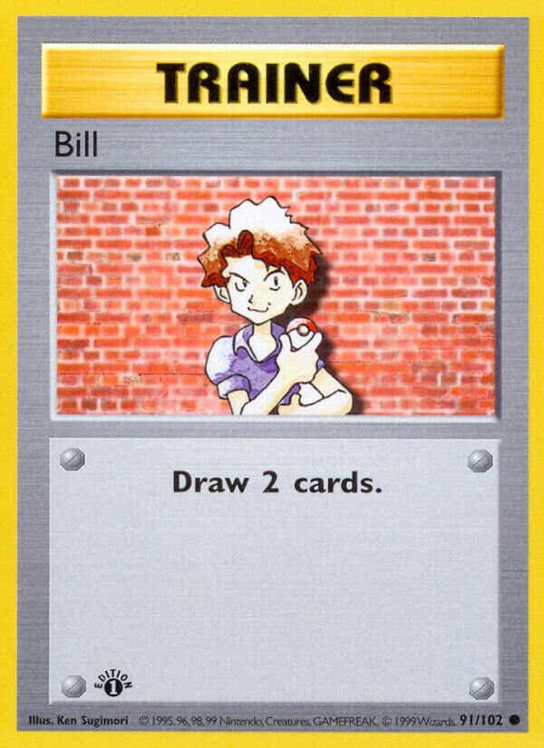 Bill 091 — Base Set (Shadowless) (English Pokémon TCG card)