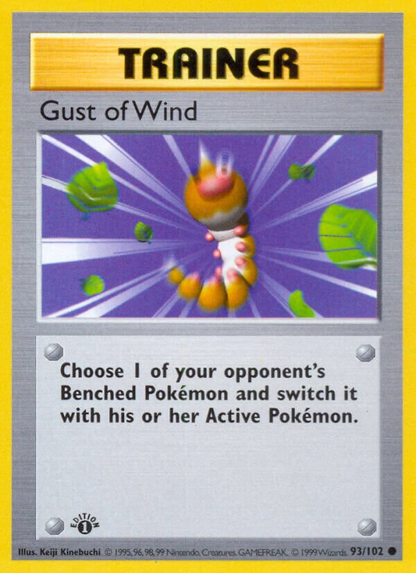 Gust of Wind 093 — Base Set (Shadowless) (English Pokémon TCG card)