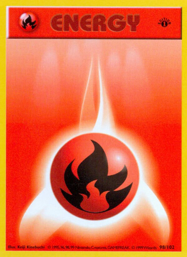 Fire Energy 098 — Base Set (Shadowless) (English Pokémon TCG card)
