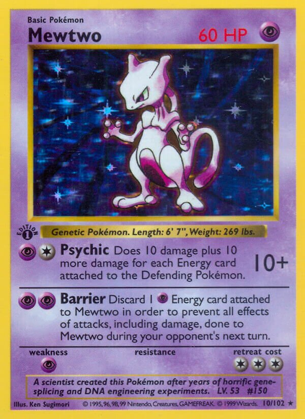 Mewtwo 010/102 — Base Set (English Pokémon TCG card)